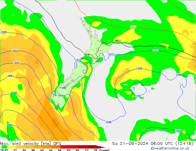 Windböen GFS Sa 21.09.2024 06 UTC