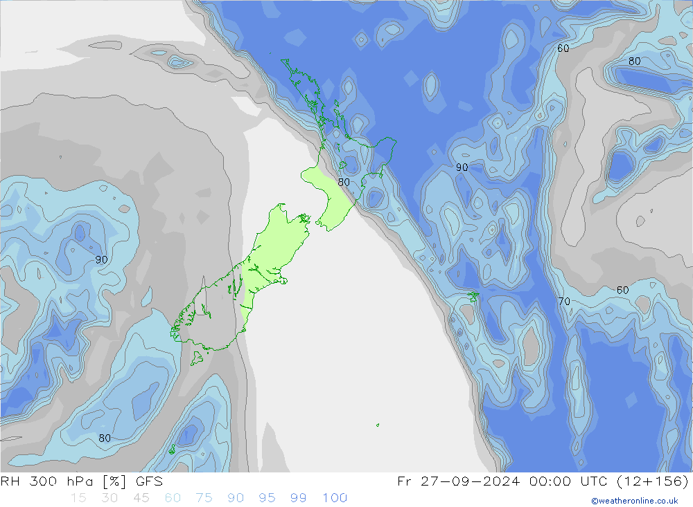 RH 300 hPa GFS Fr 27.09.2024 00 UTC