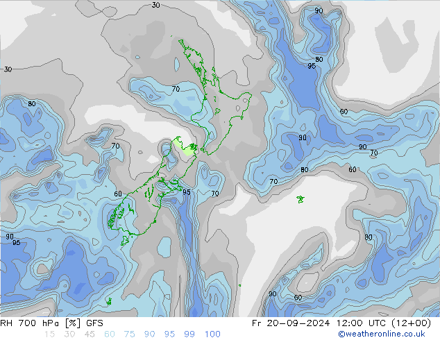 RH 700 hPa GFS  2024