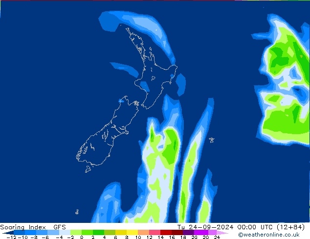 Soaring Index GFS вт 24.09.2024 00 UTC