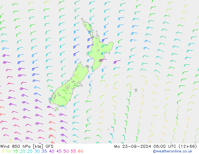 Wind 850 hPa GFS Mo 23.09.2024 06 UTC