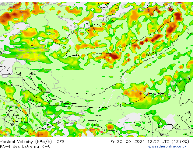 Konvektiv-Index GFS Fr 20.09.2024 12 UTC