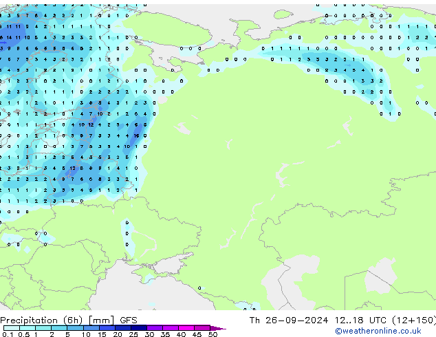 Z500/Rain (+SLP)/Z850 GFS Th 26.09.2024 18 UTC