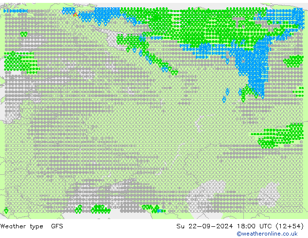 Weather type GFS Su 22.09.2024 18 UTC