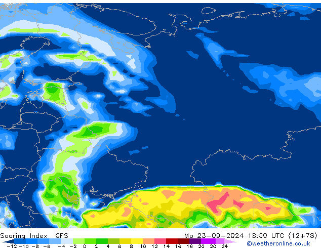 Soaring Index GFS Mo 23.09.2024 18 UTC