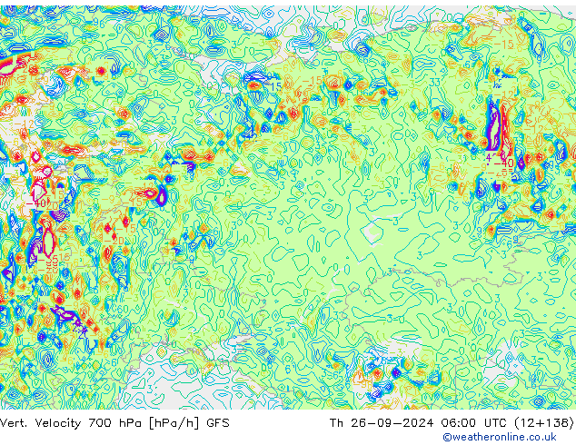 Vert. Velocity 700 hPa GFS Th 26.09.2024 06 UTC