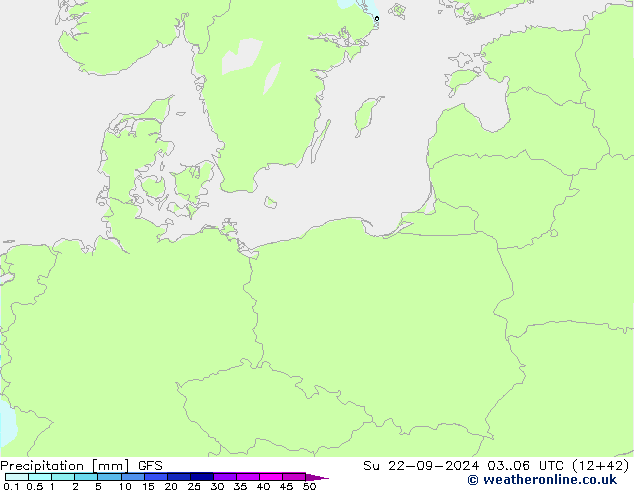 Precipitazione GFS dom 22.09.2024 06 UTC