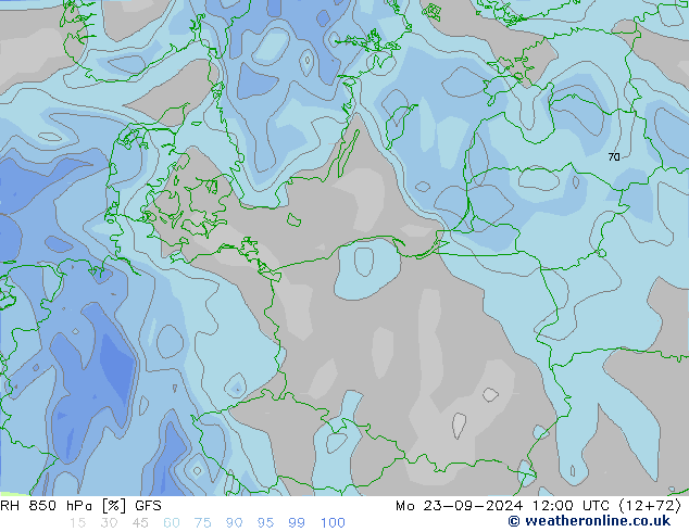 RV 850 hPa GFS ma 23.09.2024 12 UTC