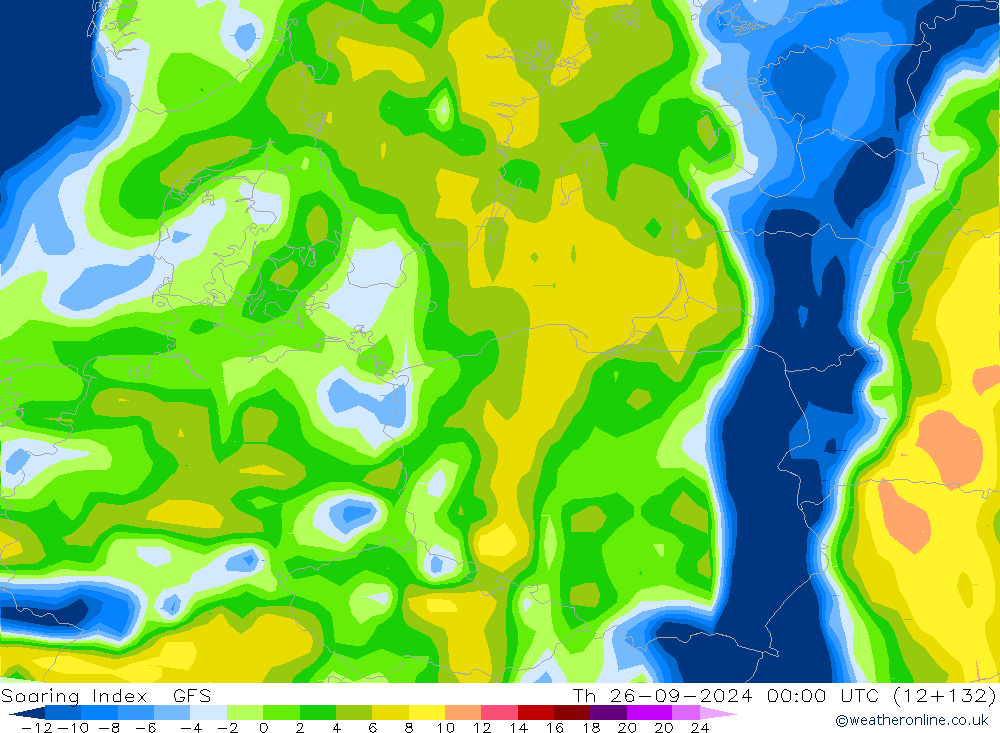 Soaring Index GFS  26.09.2024 00 UTC