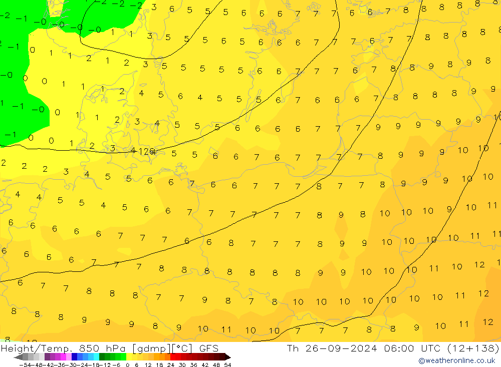 Z500/Regen(+SLP)/Z850 GFS do 26.09.2024 06 UTC