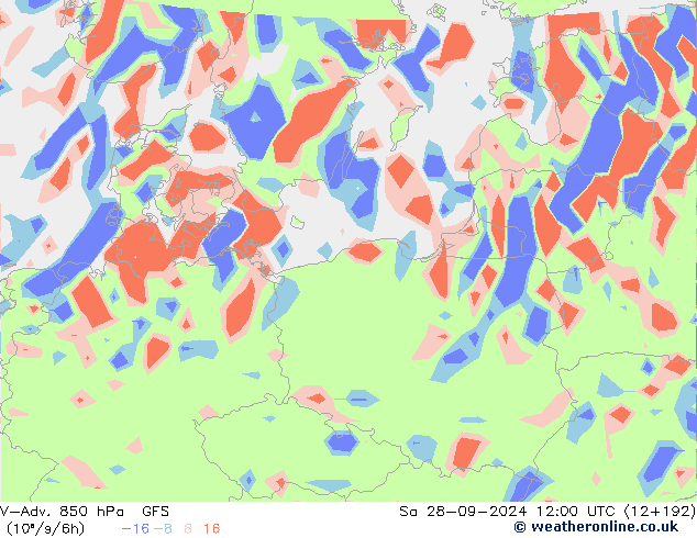 V-Adv. 850 hPa GFS so. 28.09.2024 12 UTC