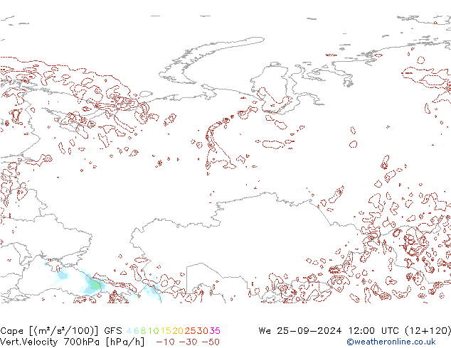 Cape GFS  25.09.2024 12 UTC