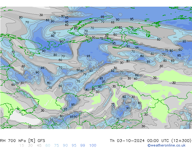 RV 700 hPa GFS do 03.10.2024 00 UTC