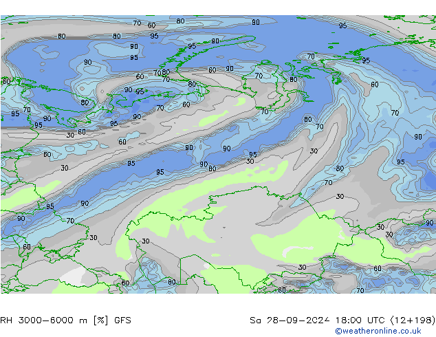 RH 3000-6000 m GFS So 28.09.2024 18 UTC