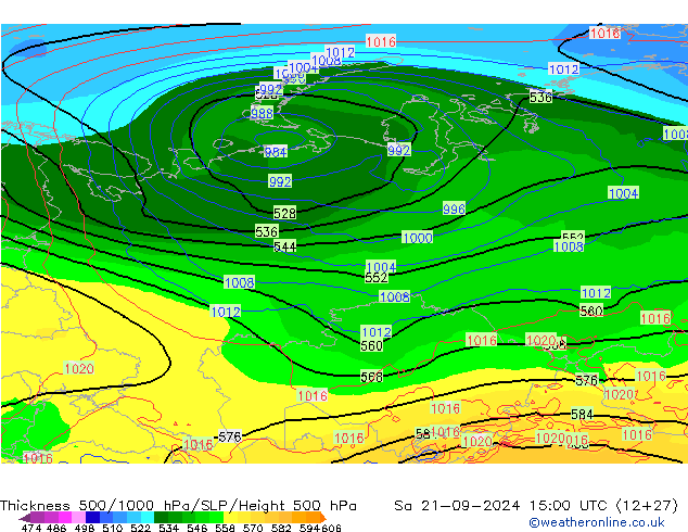 Thck 500-1000hPa GFS Sa 21.09.2024 15 UTC