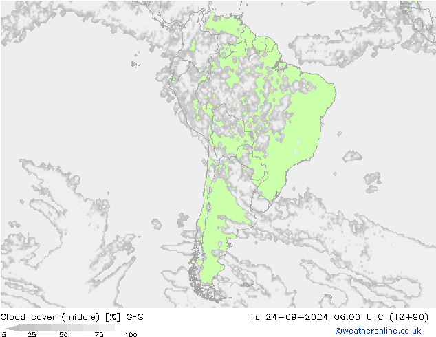 облака (средний) GFS вт 24.09.2024 06 UTC