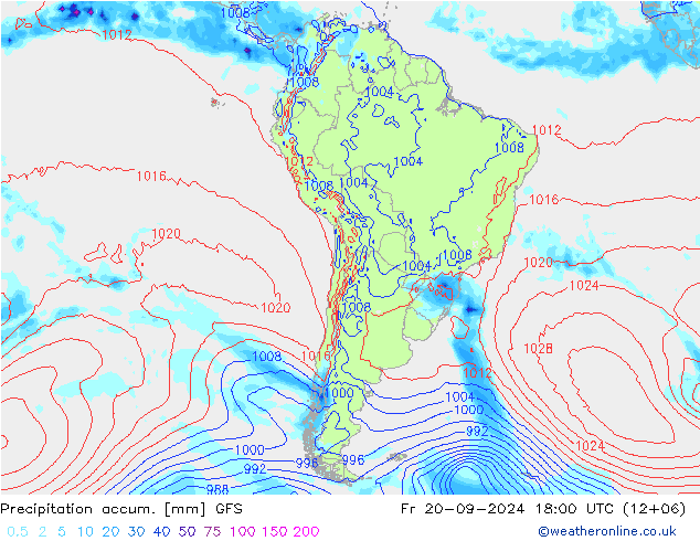 Precipitation accum. GFS Fr 20.09.2024 18 UTC