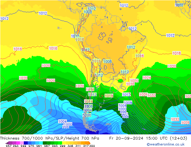 Thck 700-1000 hPa GFS pt. 20.09.2024 15 UTC