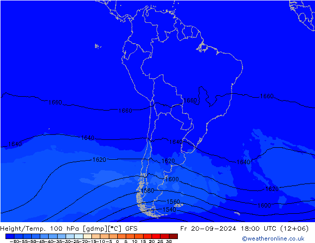 Height/Temp. 100 hPa GFS Sex 20.09.2024 18 UTC