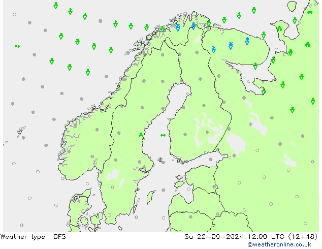 Weather type GFS Ne 22.09.2024 12 UTC