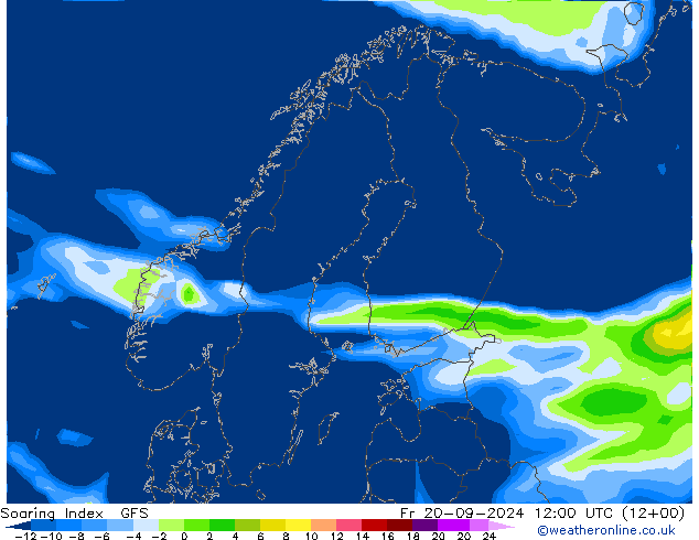 Soaring Index GFS Pá 20.09.2024 12 UTC