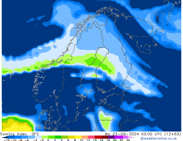 Soaring Index GFS пн 23.09.2024 03 UTC