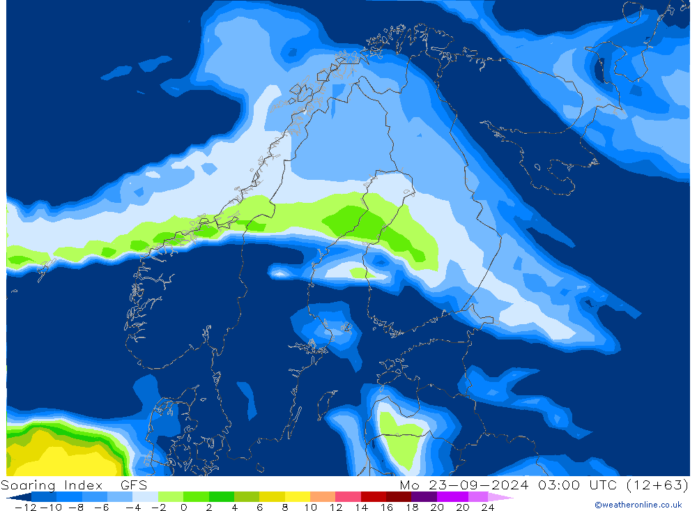 Soaring Index GFS пн 23.09.2024 03 UTC