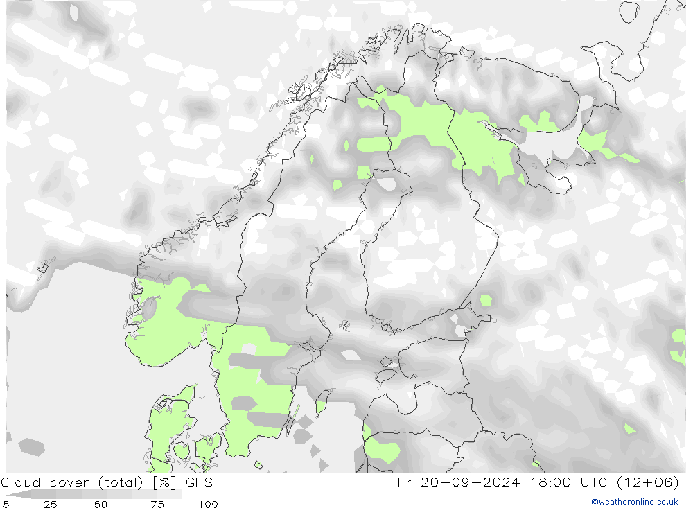 Wolken (gesamt) GFS Fr 20.09.2024 18 UTC