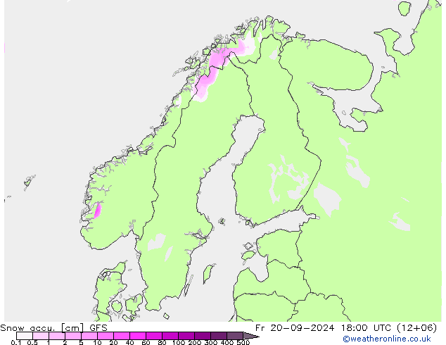 Snow accu. GFS  20.09.2024 18 UTC