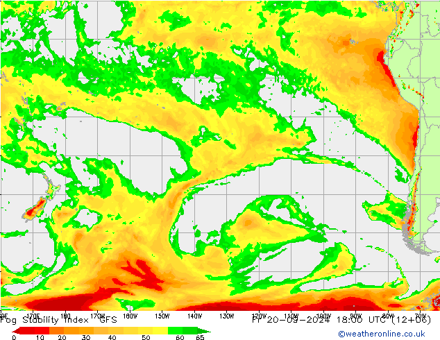 Fog Stability Index GFS vie 20.09.2024 18 UTC