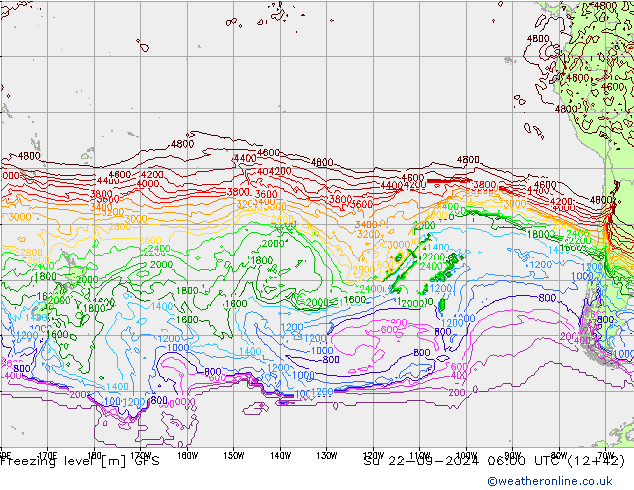 Donma Seviyesi GFS Paz 22.09.2024 06 UTC