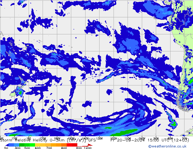 Storm Relative Helicity GFS Fr 20.09.2024 15 UTC