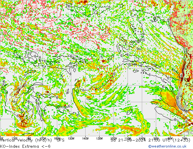 Convection-Index GFS so. 21.09.2024 21 UTC