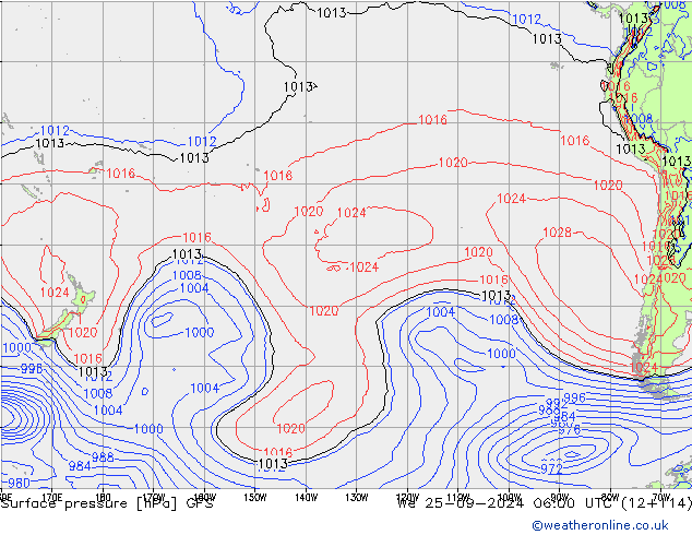 GFS: Çar 25.09.2024 06 UTC