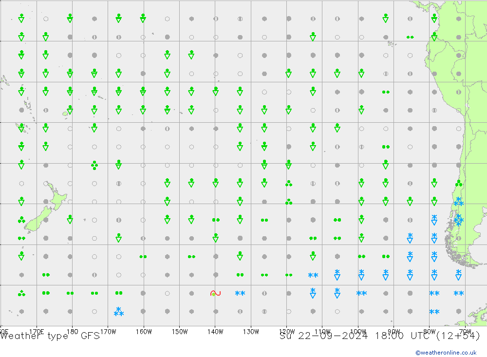 Weather type GFS Su 22.09.2024 18 UTC