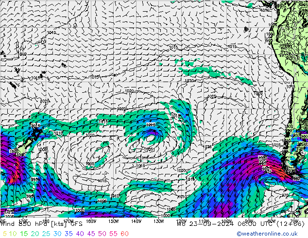  850 hPa GFS  23.09.2024 06 UTC