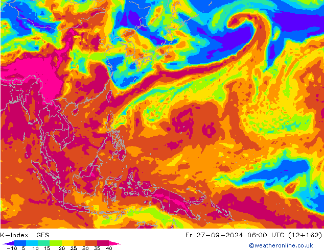 K-Index GFS Pá 27.09.2024 06 UTC