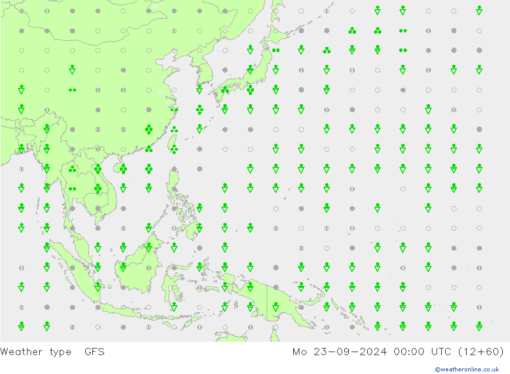 Weather type GFS Mo 23.09.2024 00 UTC