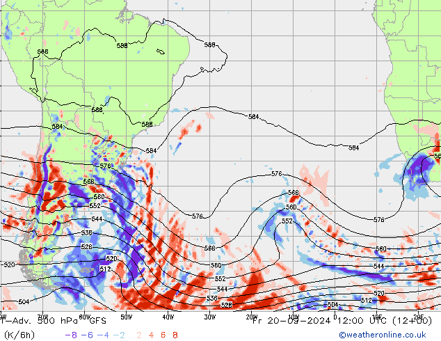 T-Adv. 500 hPa GFS ven 20.09.2024 12 UTC