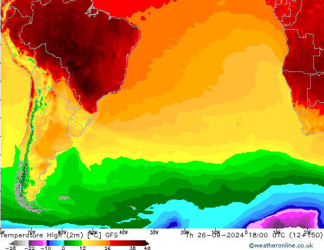 Max.  (2m) GFS  26.09.2024 18 UTC