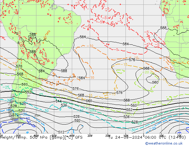 Height/Temp. 500 hPa GFS mar 24.09.2024 06 UTC