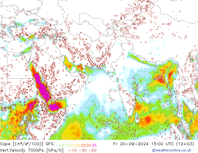 Cape GFS Fr 20.09.2024 15 UTC