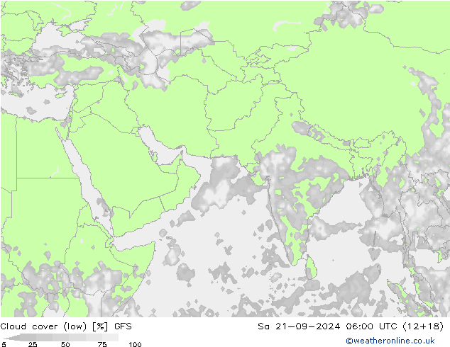 nuvens (baixo) GFS Sáb 21.09.2024 06 UTC