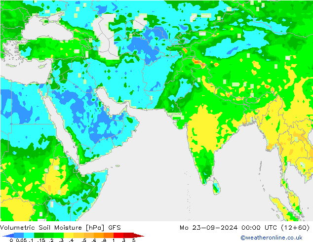 Wassergehalt GFS Mo 23.09.2024 00 UTC