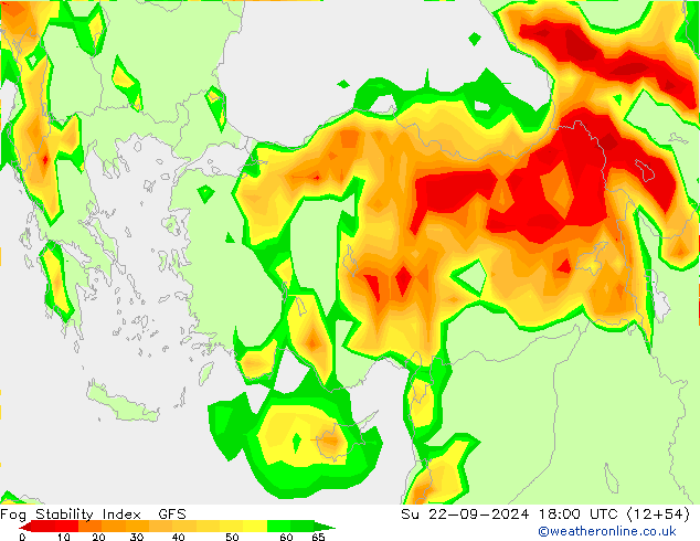 Fog Stability Index GFS september 2024