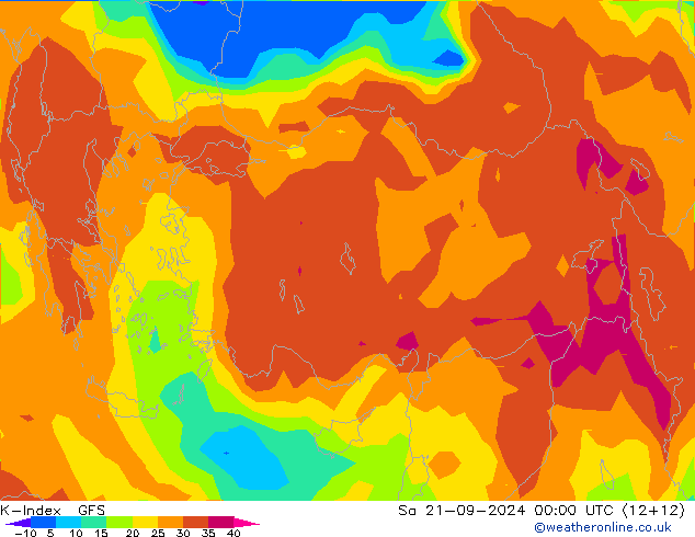 K-Index GFS Sa 21.09.2024 00 UTC