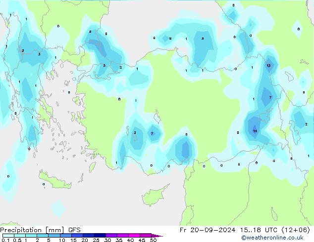 Yağış GFS Cu 20.09.2024 18 UTC