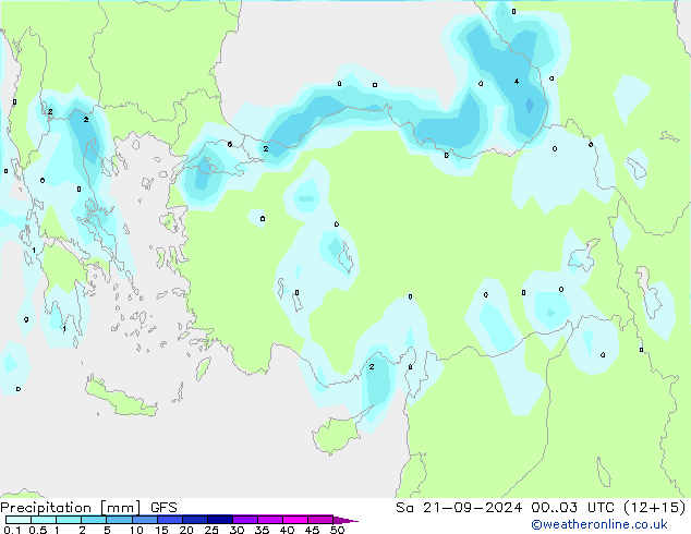 Precipitazione GFS sab 21.09.2024 03 UTC