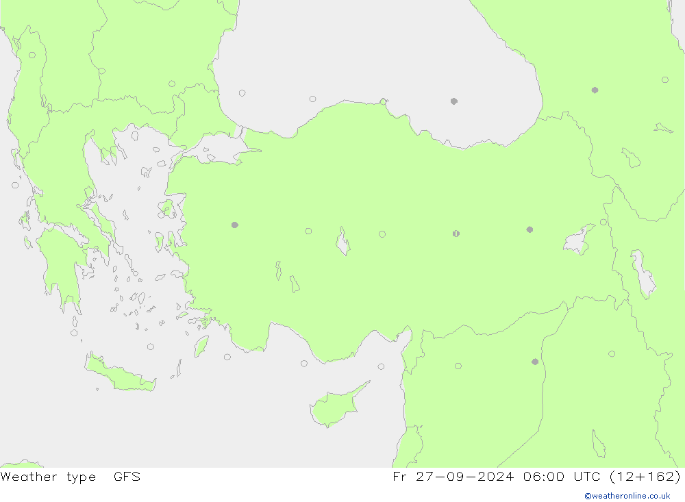 Yağış Türü GFS Cu 27.09.2024 06 UTC