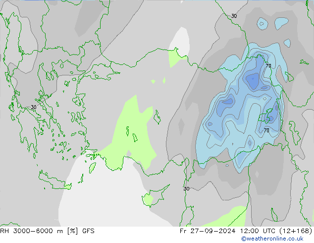 RV 3000-6000 m GFS vr 27.09.2024 12 UTC